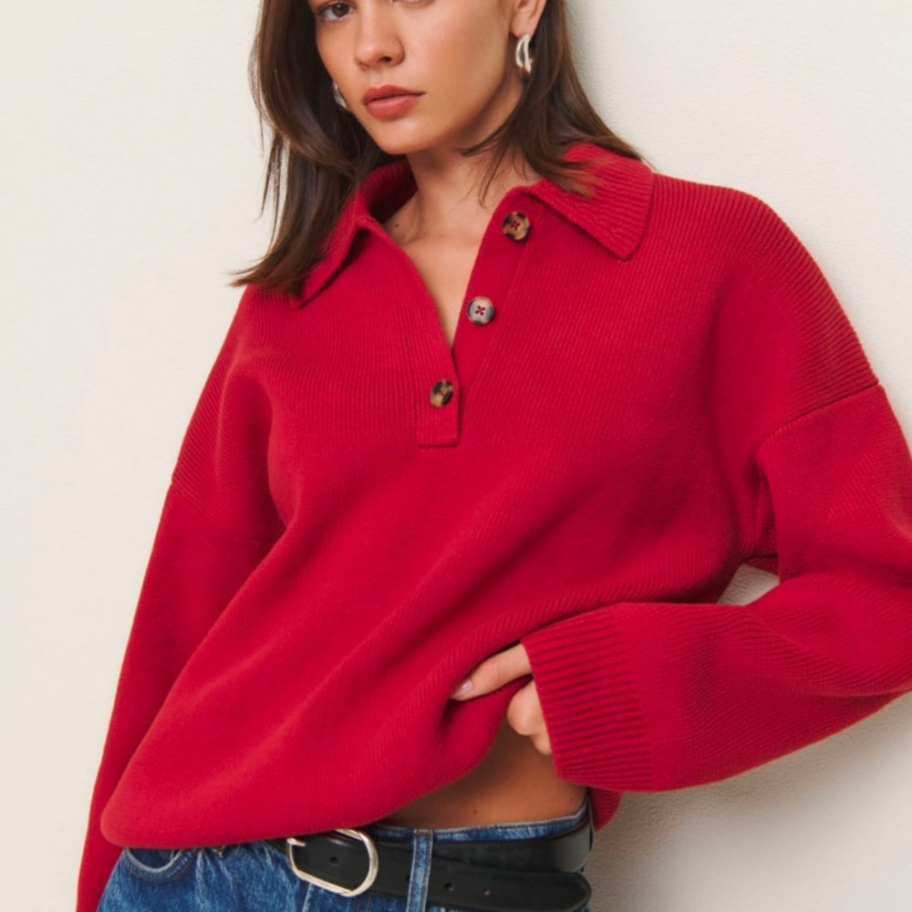 Reformation Red Sweater